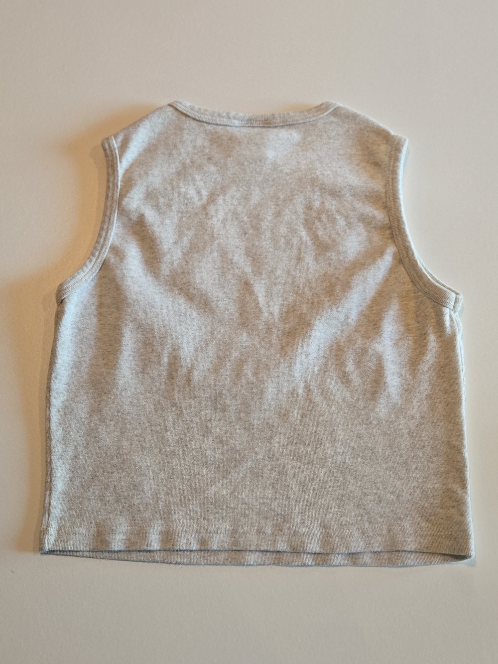 Teen Cream Floral Appliqué Tank Top - Picture 5 of 5